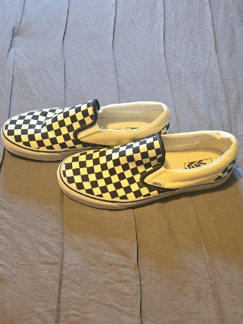 Vans Checkerboard Slip-On Sneakers - Black & White - Picture 4 of 5